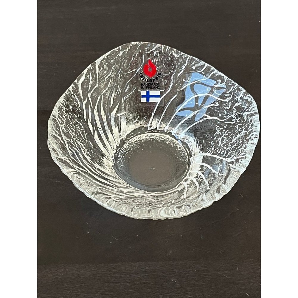 Vintage 70s METSA Glass Bowl // Pertti Kallionen // Lasisepat Mantsala Finland